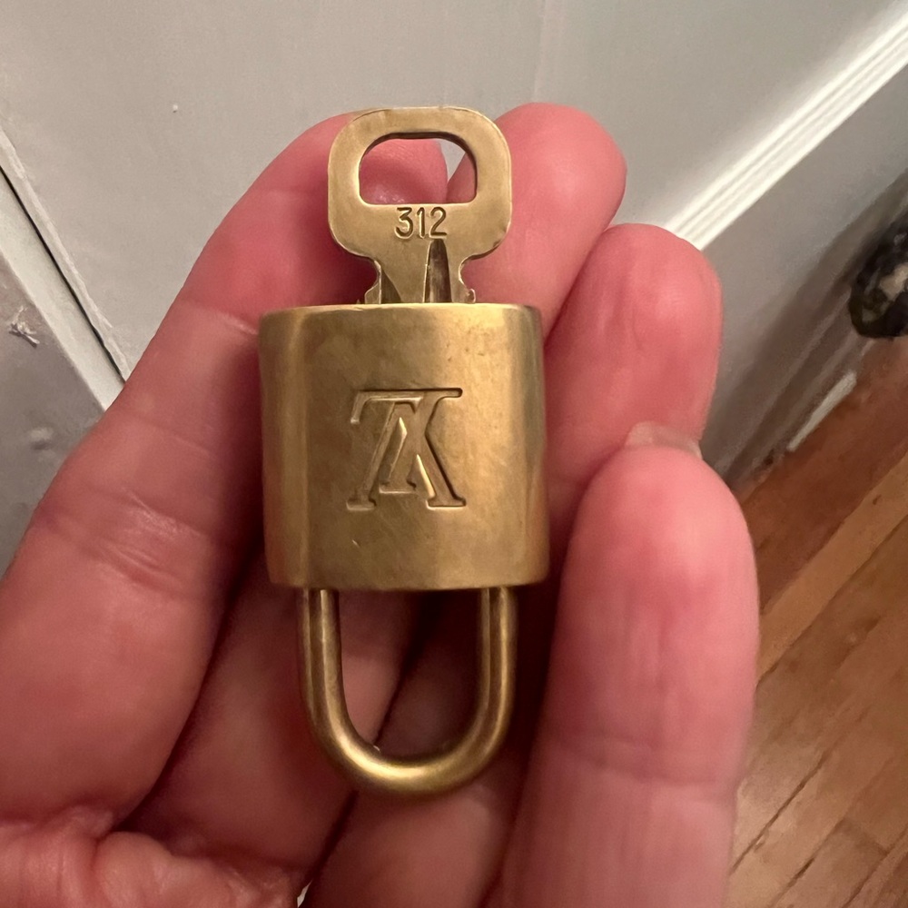 Louis Vuitton Gold Padlock with Key